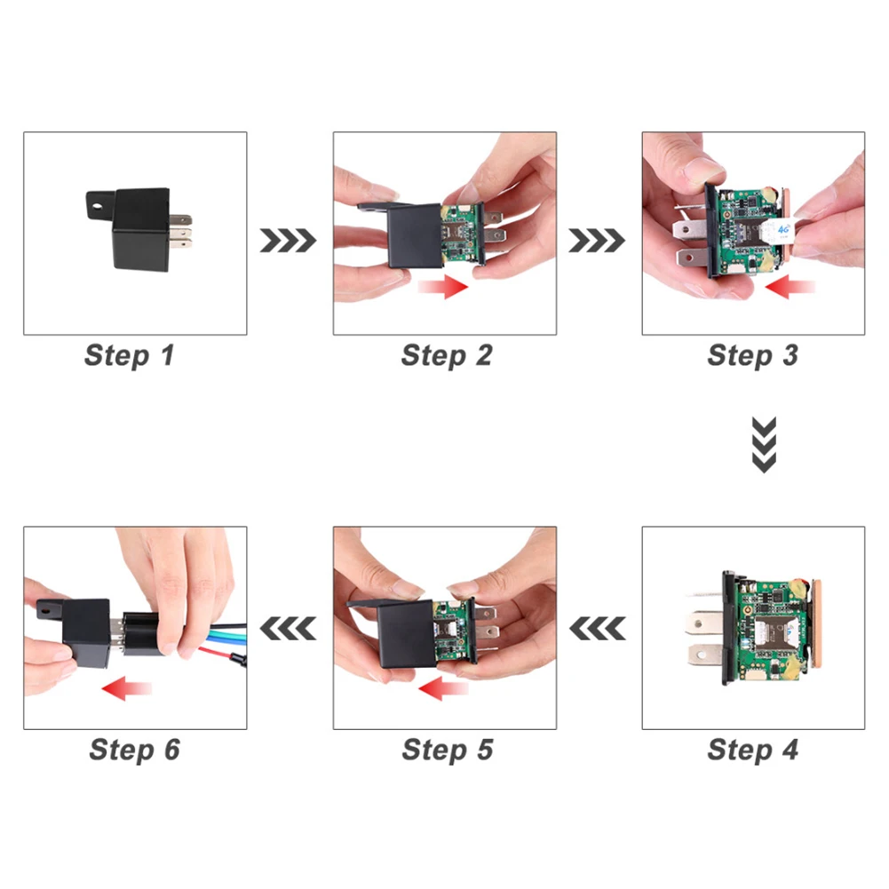 Relay Style Car Vehicle GPS Locator GSM Real-time Shock Alarm Tracking Device Automobile Electronic Parts | Автомобили и