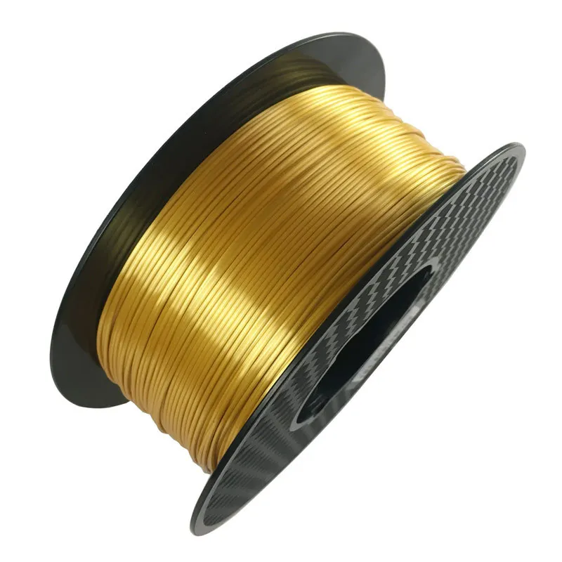 Шелковая нить для 3D принтера PLA Gold 1 75 мм 500 г шелковистая блестящая золотая Ручка