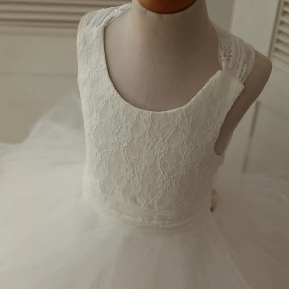 Бальное платье милое с цветочным узором для девочек коллекция 2020 года белое