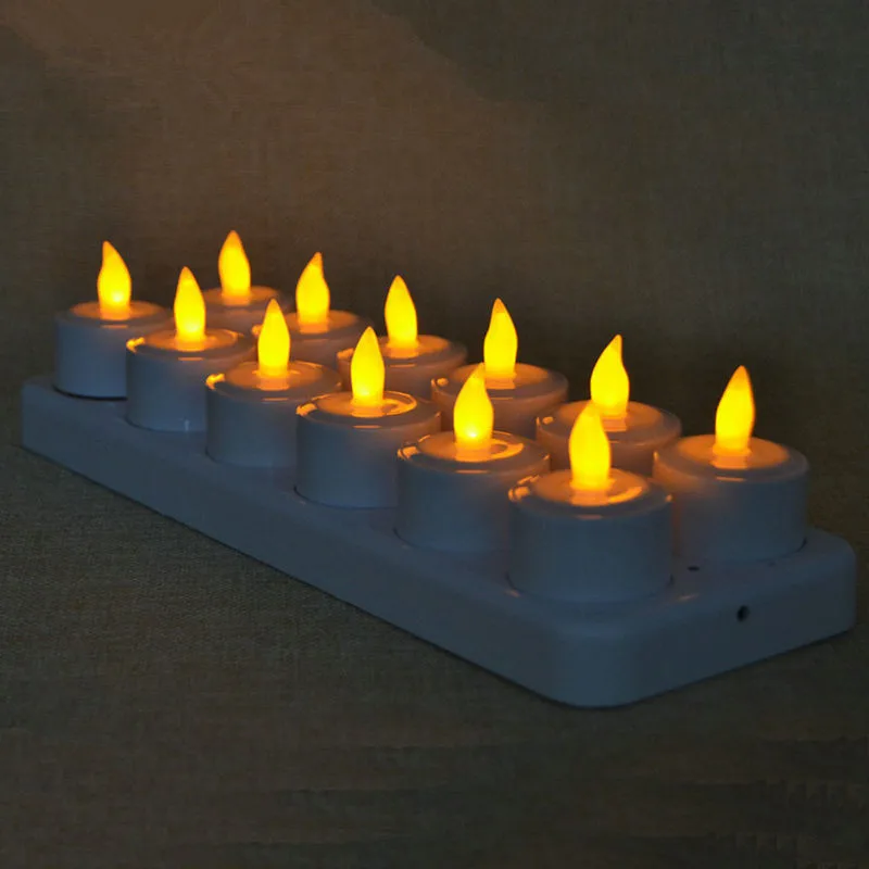 Набор из 12 Светодиодный ных свечей с дистанционным управлением Мерцающая