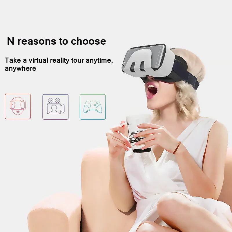 

3D фильмы игры очки VR Box для Google Cardboard гарнитура виртуальной реальности с контроллером для смартфонов 4,7-6,0 дюймов