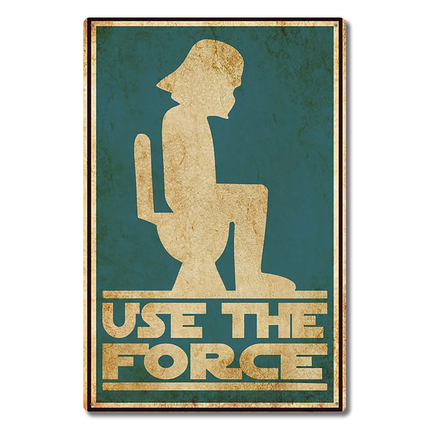 

Toilet Use The Force Retro Tin Sign, Bathroom Decoration for Bars, Restaurants, Cafes and Bars, 8x12 Inches New Year, Metal Sign
