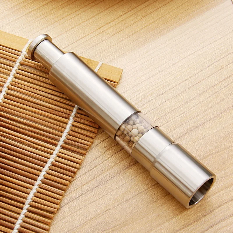 Кухонная ручная мельница для соли и перца с толчком большого пальца из