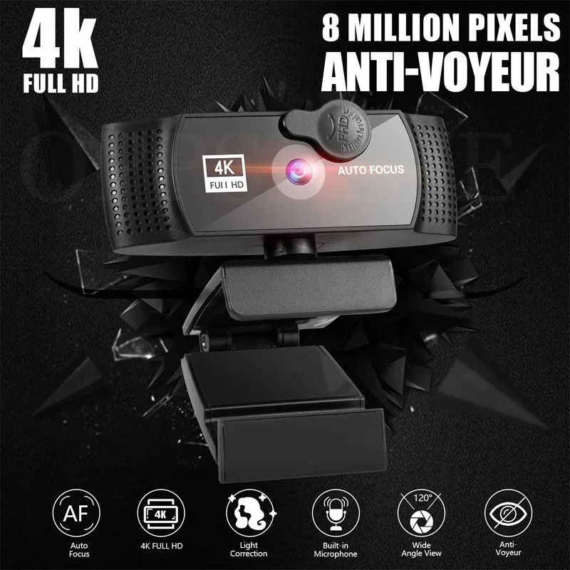 

Webcam Full HD 1080P Webcam PC Computer Cam Auto Focus Laptop 2/4K Camera for Conference Youtube Skype Live Streaming Video Work