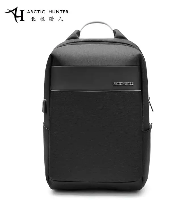 ArcticHunter Анти-Вор модный мужской рюкзак Многофункциональный Водонепроницаемый 15,6 дюймов Сумка для ноутбука Мужская зарядка через usb дорожная сумка Новинка - Цвет: Black