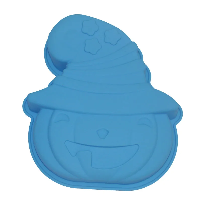 

Silicone Jack-O-Lantern Spooky Pumpkin Mould For Halloween Figural Cake Decorating Top Mold Pan Holiday Bakeware Baking Tray