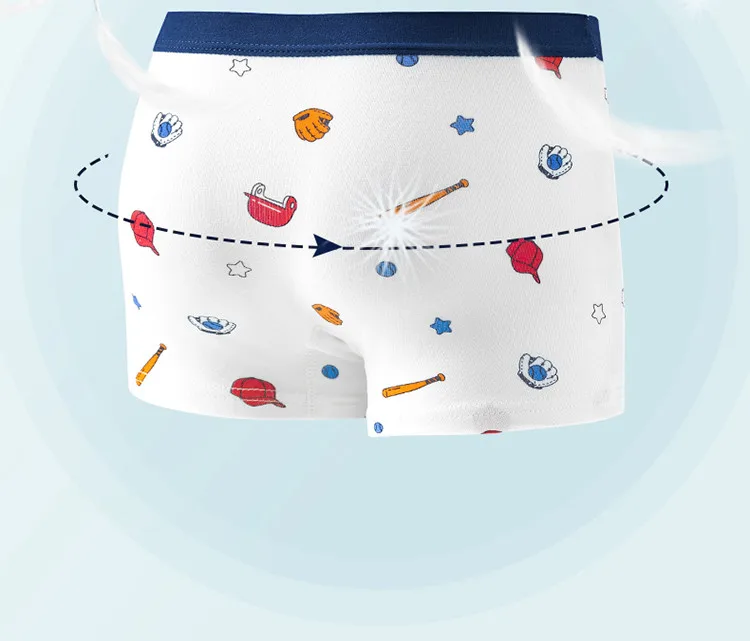 2 шт./лот нижнее белье для мальчиков с героями мультфильмов трусы-боксеры синие