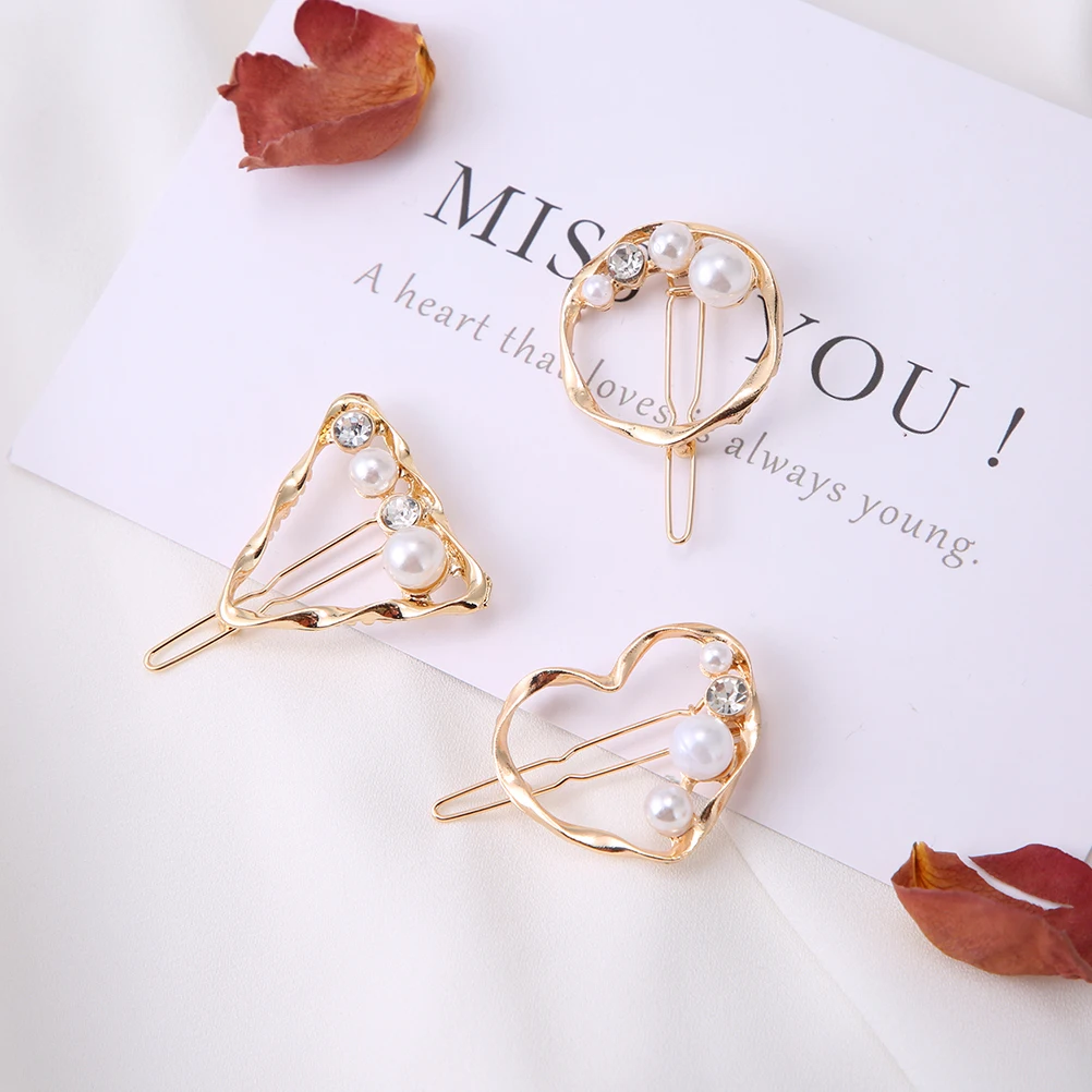 Новое поступление 2020 женские заколки для волос с жемчугом в виде сердца стиле