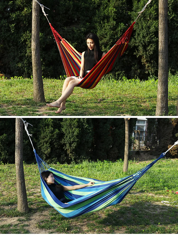 

Camping Swing Hammock Chair Outdoor Hanging Bed Portable Thick Canvas Bed Indoor Bed Chair Foldable Hammock Swing Chair