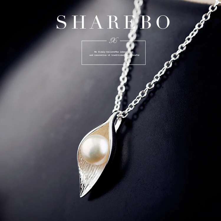 Ожерелья и кулоны в виде листьев из стерлингового серебра 925 пробы для женщин