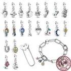 2020 новый 925 серебристый браслет серии Me с круглой головкой цепочка застежка Pin галстук-бабочка браслет шарма для женщин ювелирные изделия