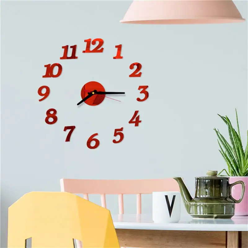 Настенные часы Reloj de pared изысканные 3D Простые римские цифры сделай сам акриловые
