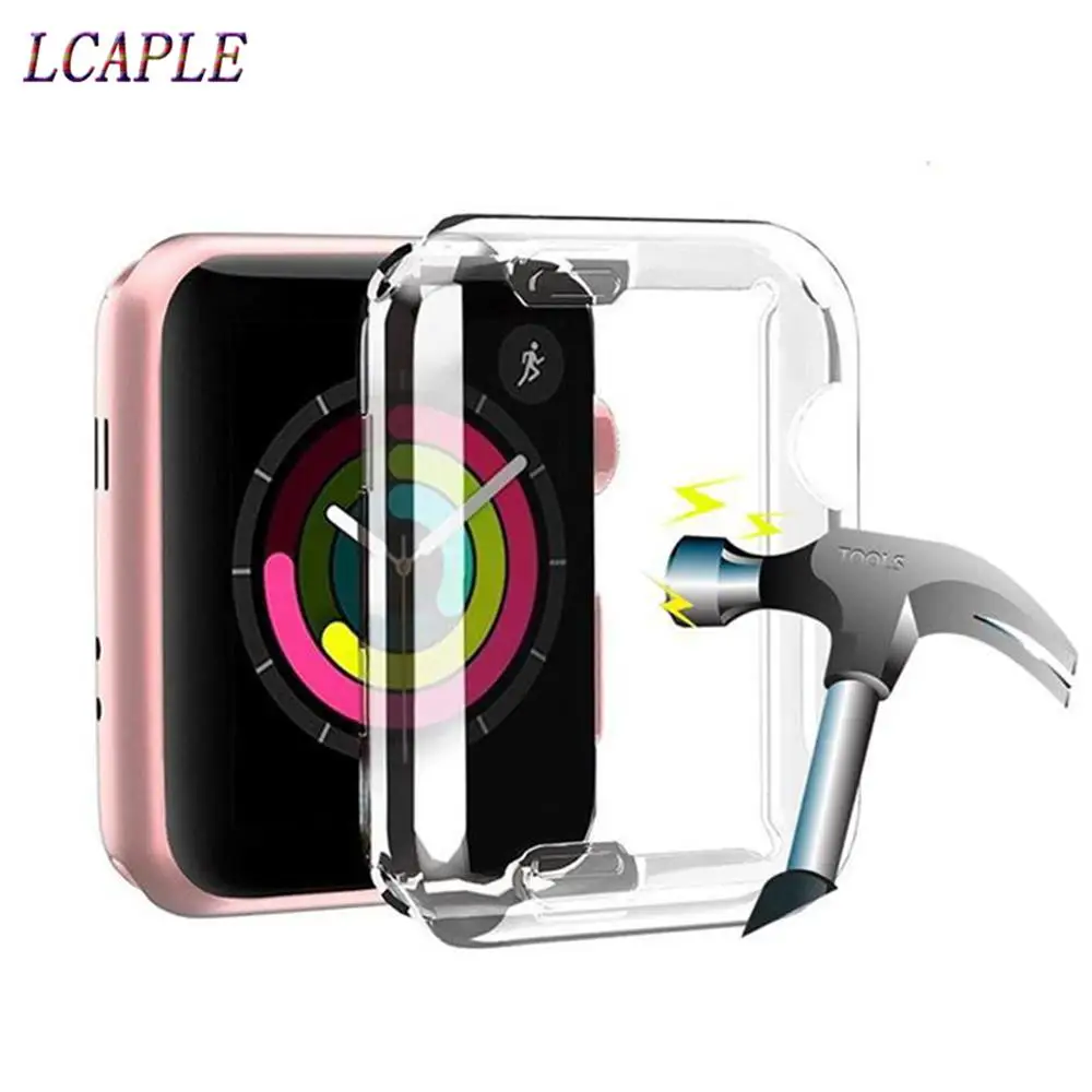 Чехол для apple watch 6 Группа 44 мм 40 iwatch версия 3 42 Силиконовая защита экрана чехол