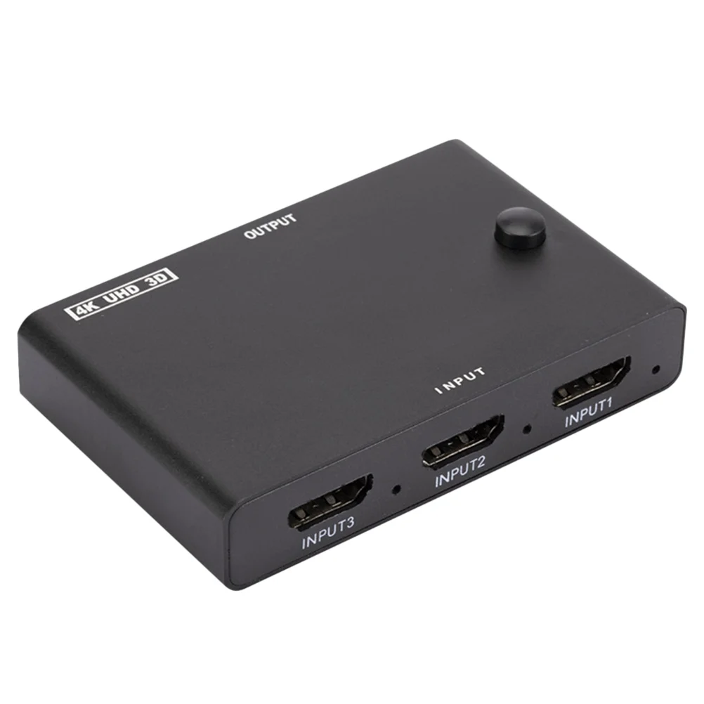 

Adjustable 4K x 2K 30hz Video Switch 3-in 1-out Manual Computer Video Splitter