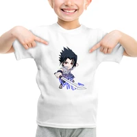 children cartoon print cute uzumaki naruto sasuke sakura grid funny t shirts kids summer tee boysgirls tops baby casual clothes