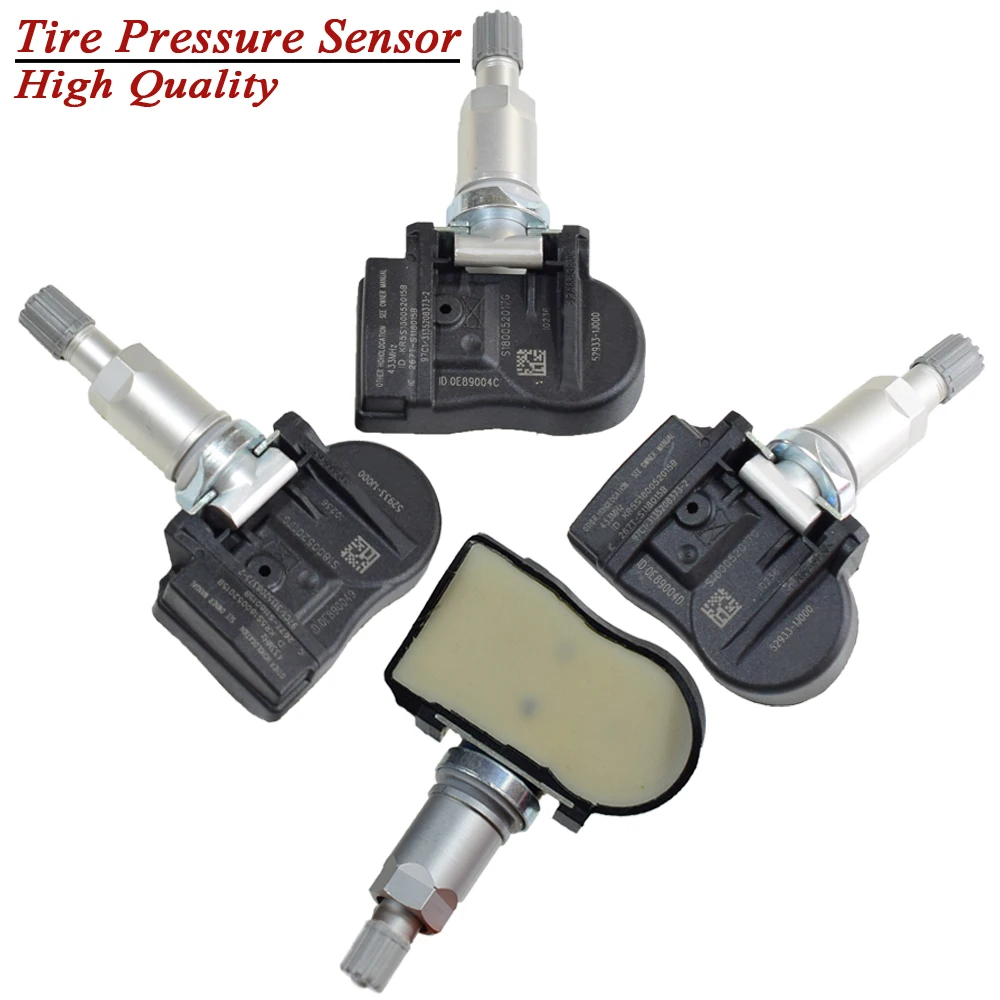 4 шт. 52933-1J000 529331J000 433 МГц TPMS датчик контроля давления в шинах для hyundai I20 IX20 Kia Optima Sorento Soul Venga