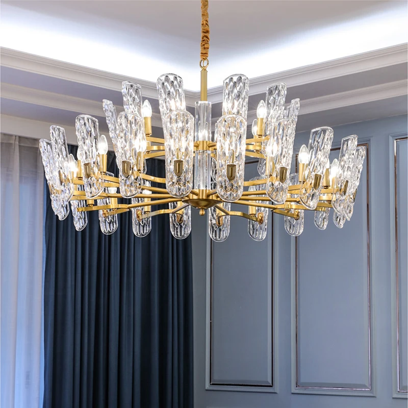 Light luxury modern crystal chandelier creative personality living room new mall showroom restaurant bedro | Лампы и освещение