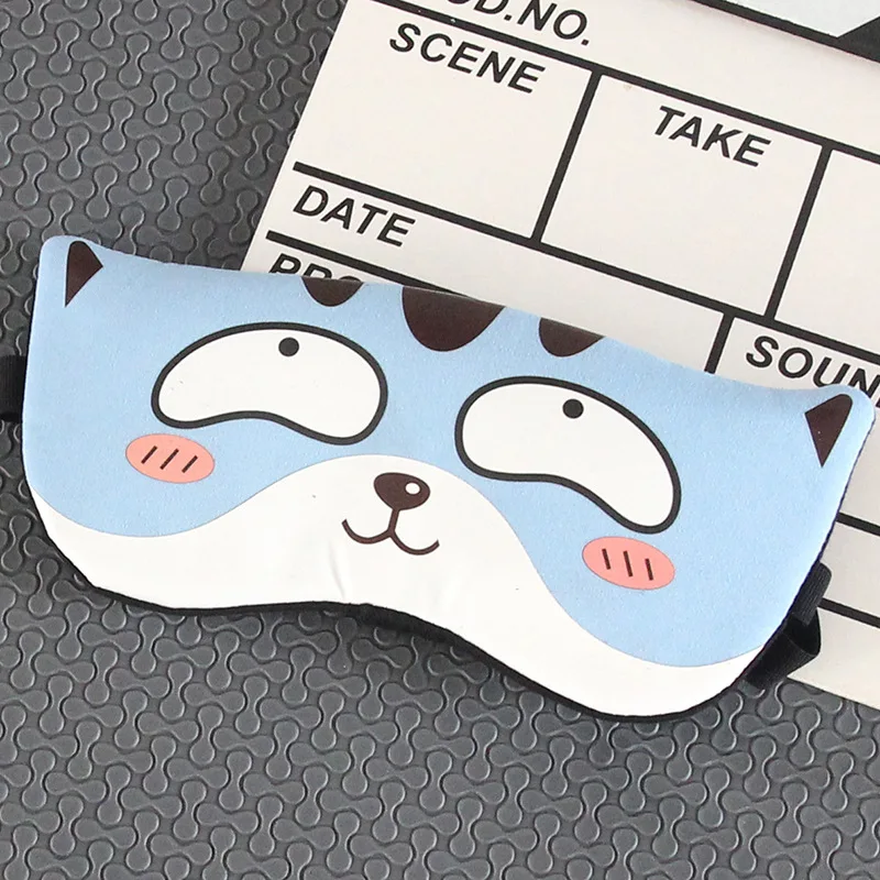 Милая хлопковая маска для сна с мультяшным рисунком Забавный чехол глаз