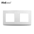 Wallpad S6 DIY двухсекционная белая панель матовый ПК пластик для стены розетка с выключателем накладка под алюминий свободное сочетание, 172*86 мм