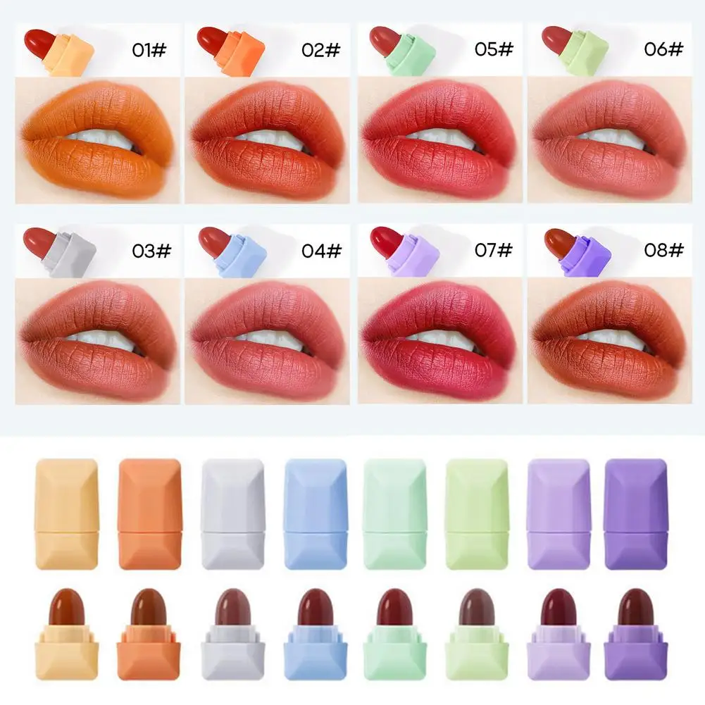 Мини бархатная матовая помада-милый блеск для губ различных форм и цветов