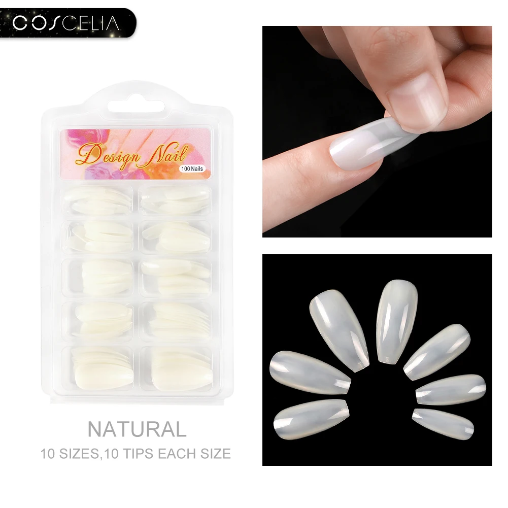 Искусственные накладные ногти для дизайна ногтей 100 шт. клейкие искусственный