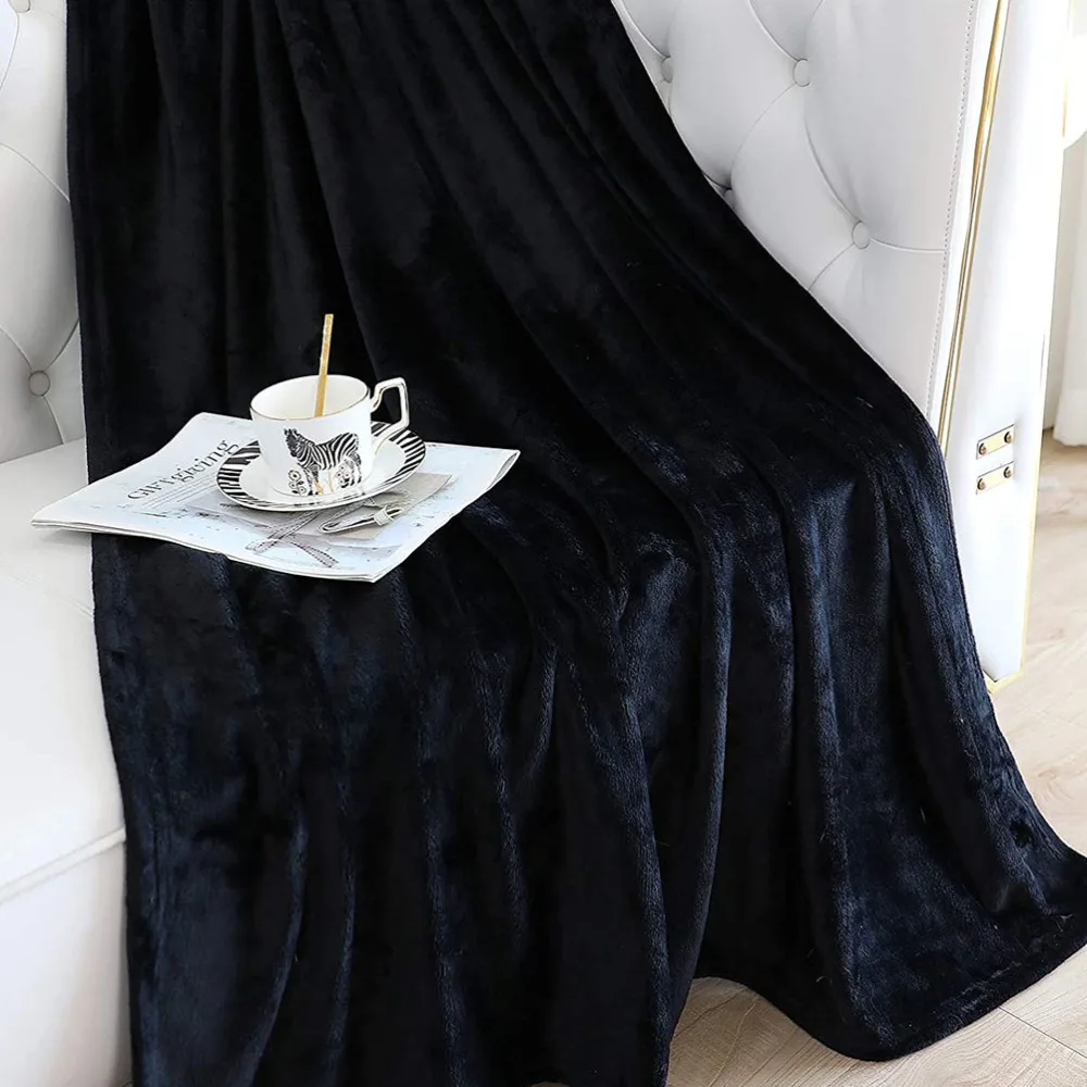 

1pc Plain Color Fleece Blanket Sleeping Blanket Throw Blanket for Home