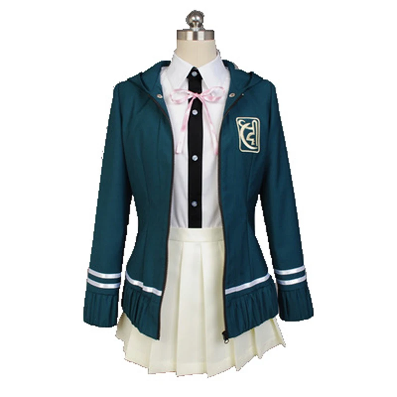 Супер DanganRonpa 2 Dangan Ronpa Косплей Chiaki Nanami Униформа куртка рубашка галстук юбка для