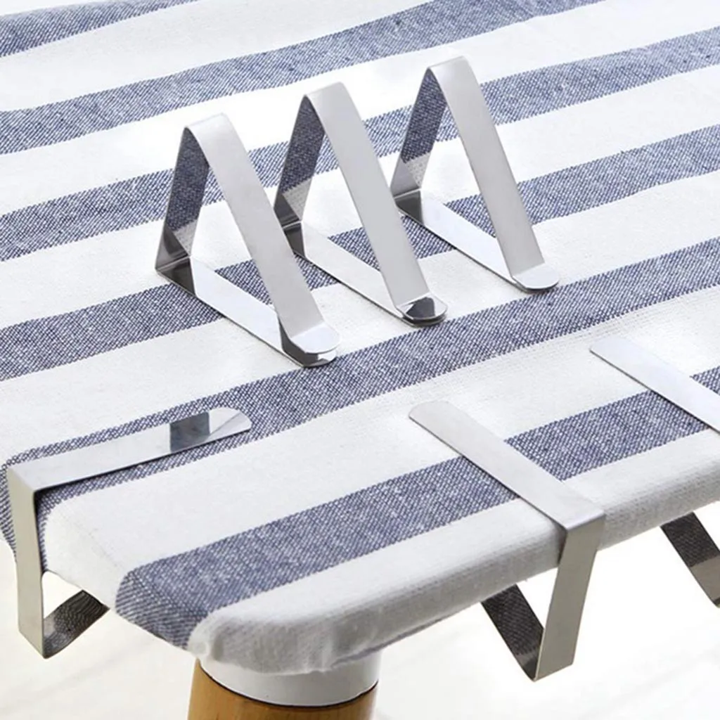 6PC Stainless Steel Tablecloth Tables Cover Clips Holder Clamps Party Tool Clip Multi-Function Sucker | Дом и сад