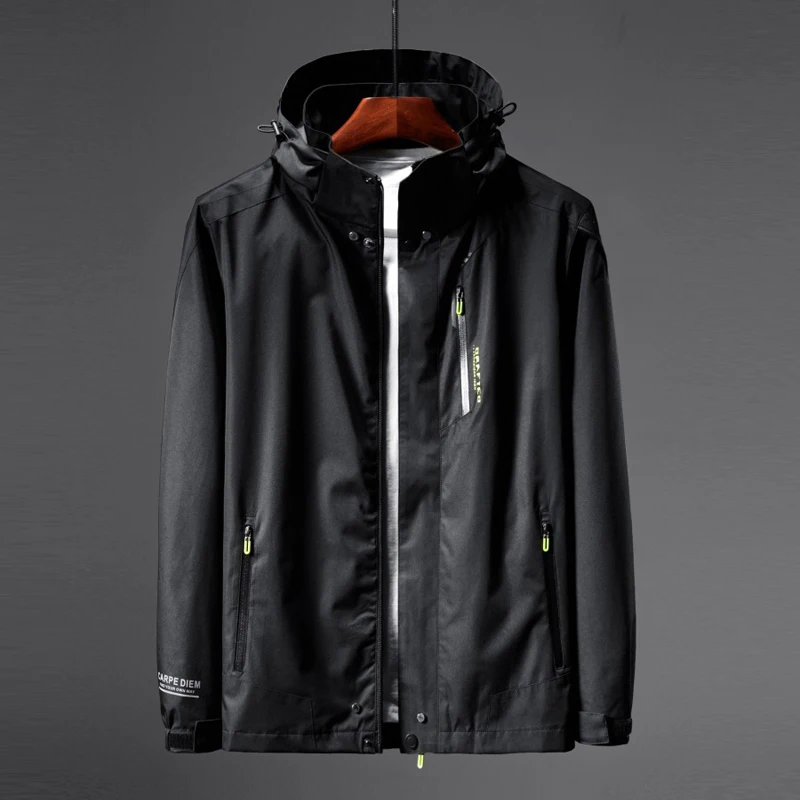 

Spring Autumn Military Jacket Men Fashion Hooded Casual Loose Coat Men Plus Size M-4XL Thin Outdoor Sport Jacket Outerwear