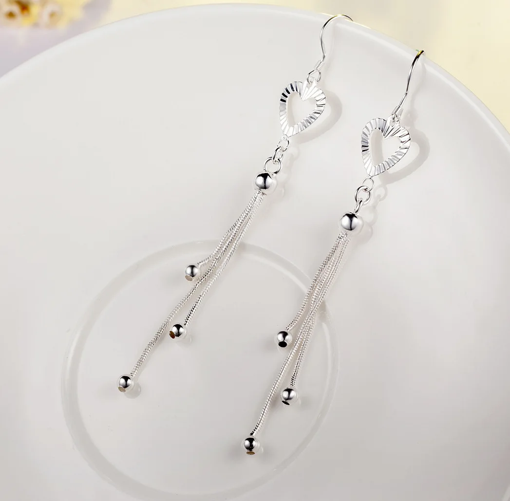 Корея серебро 925 пробы драгоценные серьги кисточки для женщин длинные висячие
