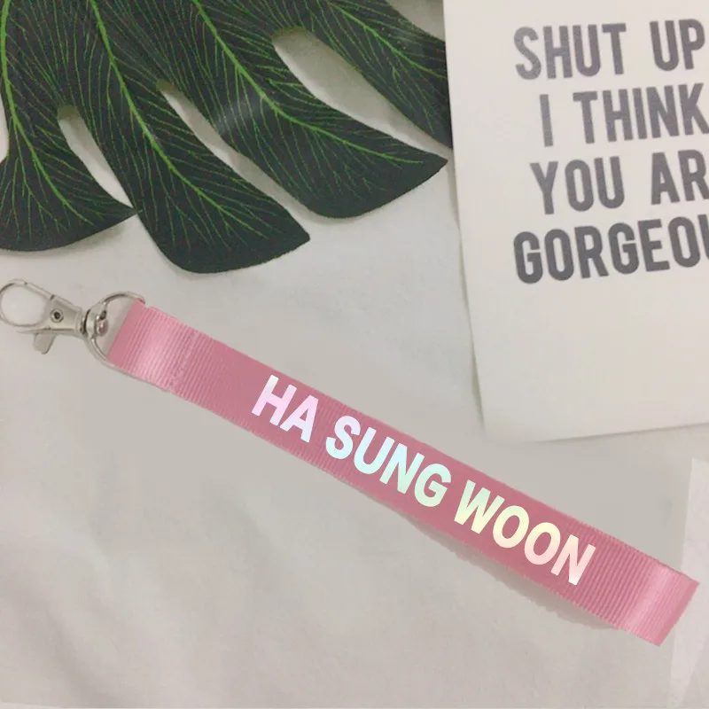 1 шт. брелок для ключей KPOP want ONE Подвеска со шнурком на цепочке мужчин женщин