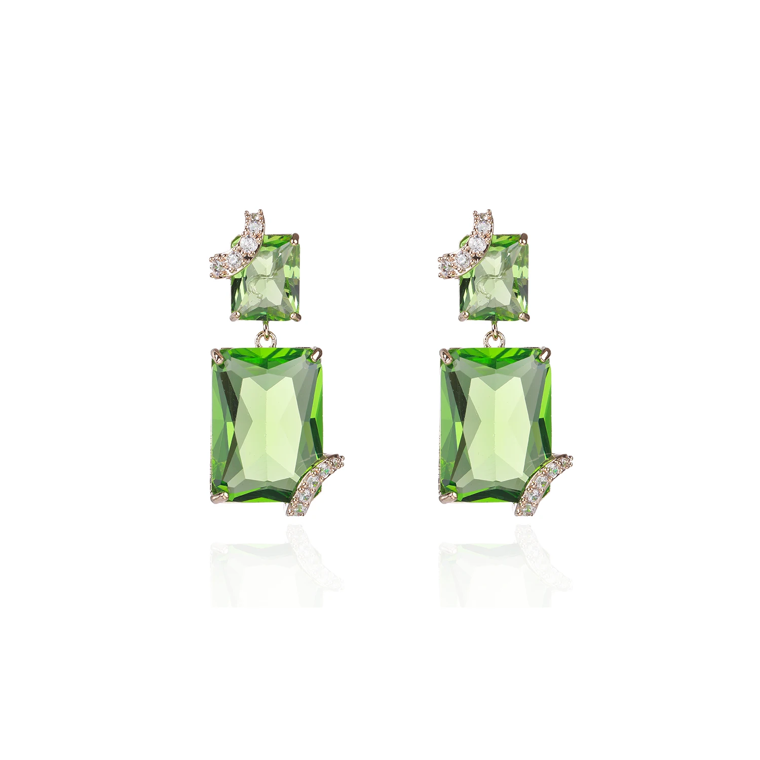

Square Cubic Zircon Earrings for Wedding Bride CZ Drop Earring for Women,Popular Jewelry Accessories for Girl CE11653