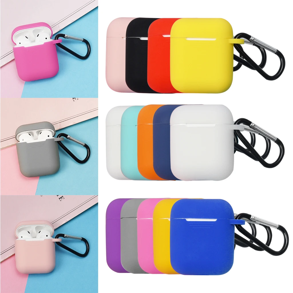 Мягкий силиконовый мини-чехол для Apple Airpods противоударный чехол Air Pods1 2 защитный