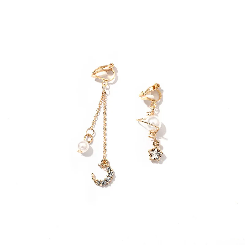 Клипсы для ушей без проколов женские темпераментные Длинные Простые Ювелирные