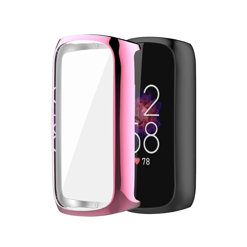 

Band Case Full Coverage Film Protective Case TPU Case For -Fitbit Luxe