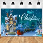 Laeacco мультфильм Рождество счастливая фотография Фон Декор детской комнаты день рождения фотографический фон для фотостудии