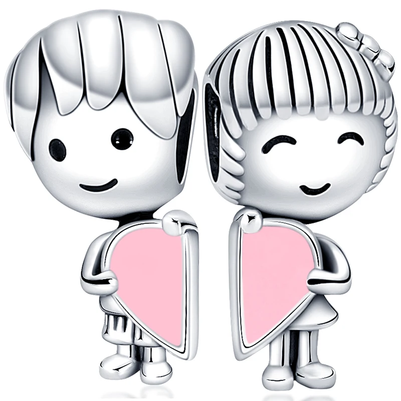 

Новинка 2021 г., подвески Plata de ley для влюбленных, подходят для оригинального браслета Pandora, самодельные ювелирные изделия для женщин в подарок