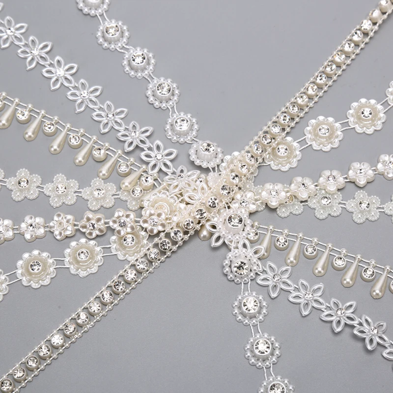 

New Pearl Crystal Beads Rope DIY Craft Jewelry Decoration Wedding Dress Sewing Craft Accessories For Jewelry Making