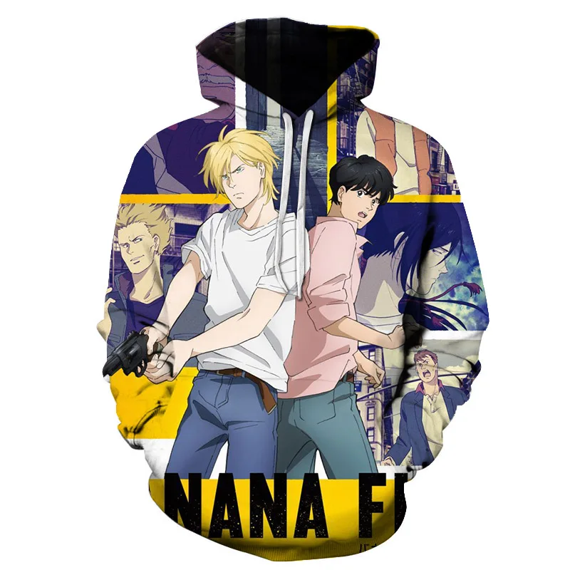 

Banana Fish Hoodie Men Women Sweatshirt Boys Girls Cartoon Anime Pullover Harajuku Autumn Tops