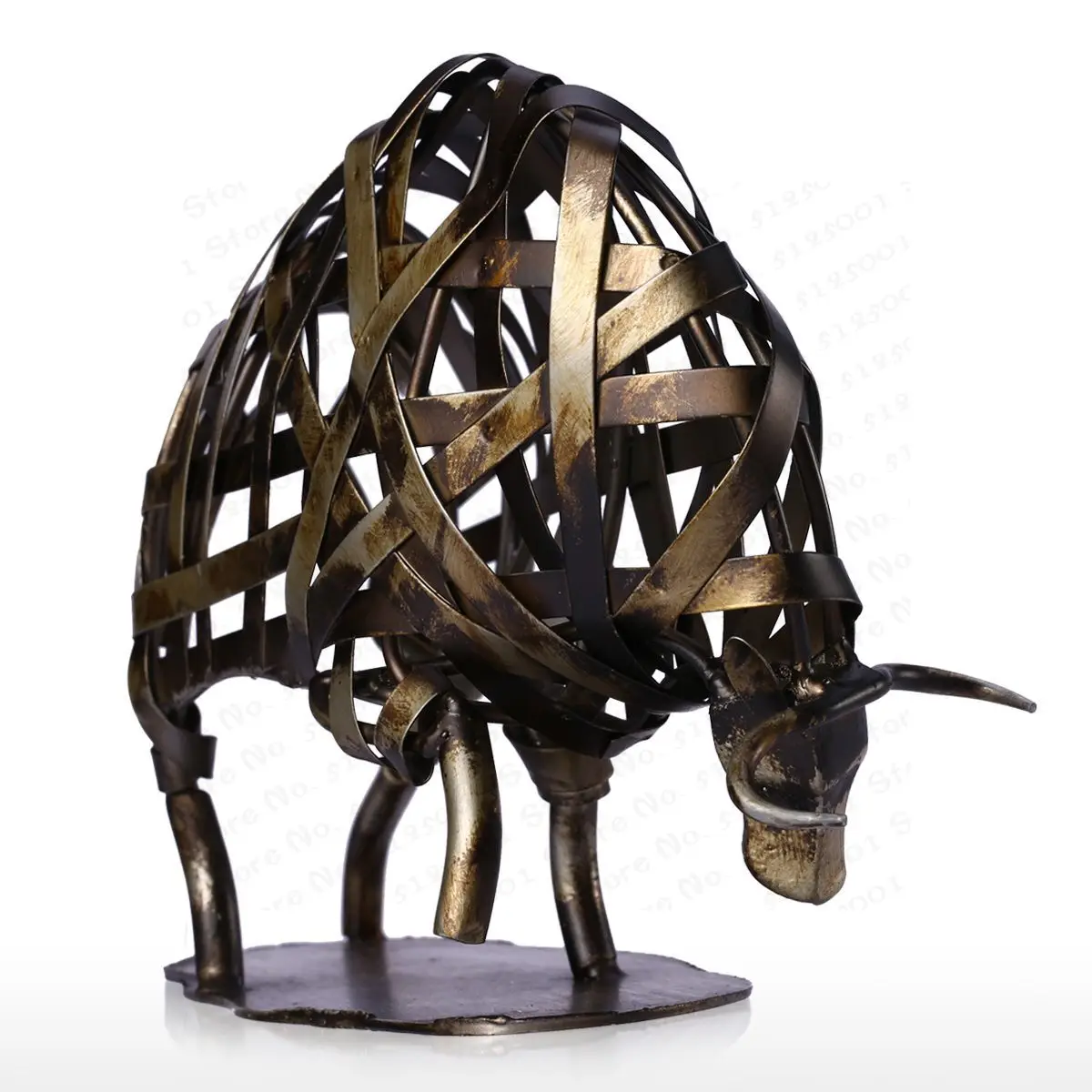 

Прочная металлическая скульптура, плетеная из железа крупного рогатого скота, предметы мебели ручной работы, для дома и офиса, декоративное...