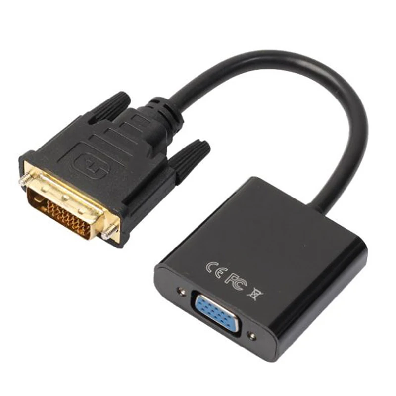 DVI 24 + 1 25Pin DVI-D To VGA 15Pin видео кабель конвертер для проектора PS3 PS4 ПК | Электроника
