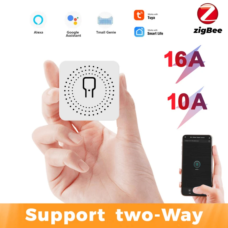 

Tuya Smart Life ZigBee 3.0 Smart Light Switch DIY Breaker Supports 2 Way Control APP Voice Control Work with Alexa Google Home