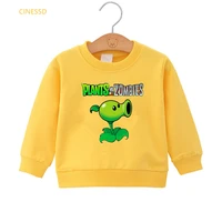 cartoon game plants vs skeleton sweatshirt for kids boy girls winter clothes spring autumn clothes jumper outwear 3 13 years