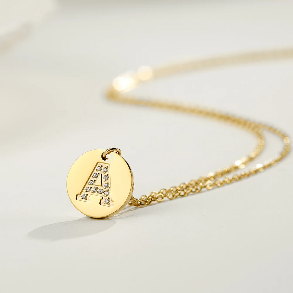 

Carlidana 26 Zircon Alphabets Pendant for Necklace, Non-faded Stainless Steel Beads for Bracelet, , Jewelry Finding