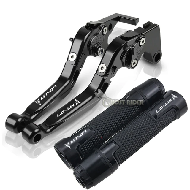

Для YAMAHA MT-07 MT 07 MT07 2014-2022 мотоциклетные регулируемые складные тормозные рычаги сцепления, ручки для руля, логотип MT-07, золото
