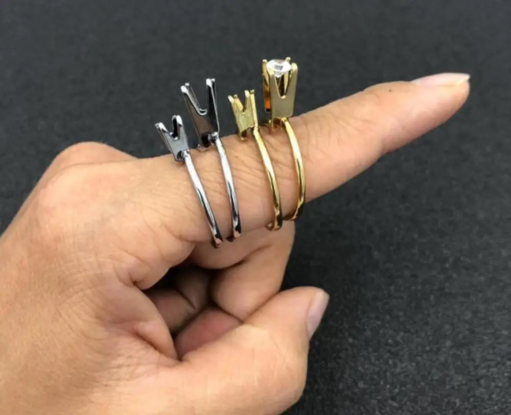 Держатель-кольцо с незащищенным камнем кольцо-Каменный держатель