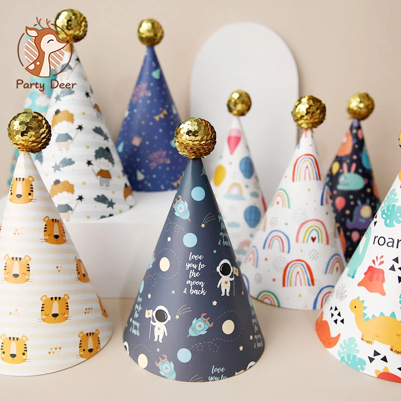 Комплект из 3 предметов с шляпы для вечеринки по случаю Дня рождения узором в