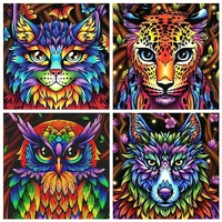 5d diy diamond painting kits owl full round with ab drill mosaic embroidery animals picture of rhinestones home decoration gift