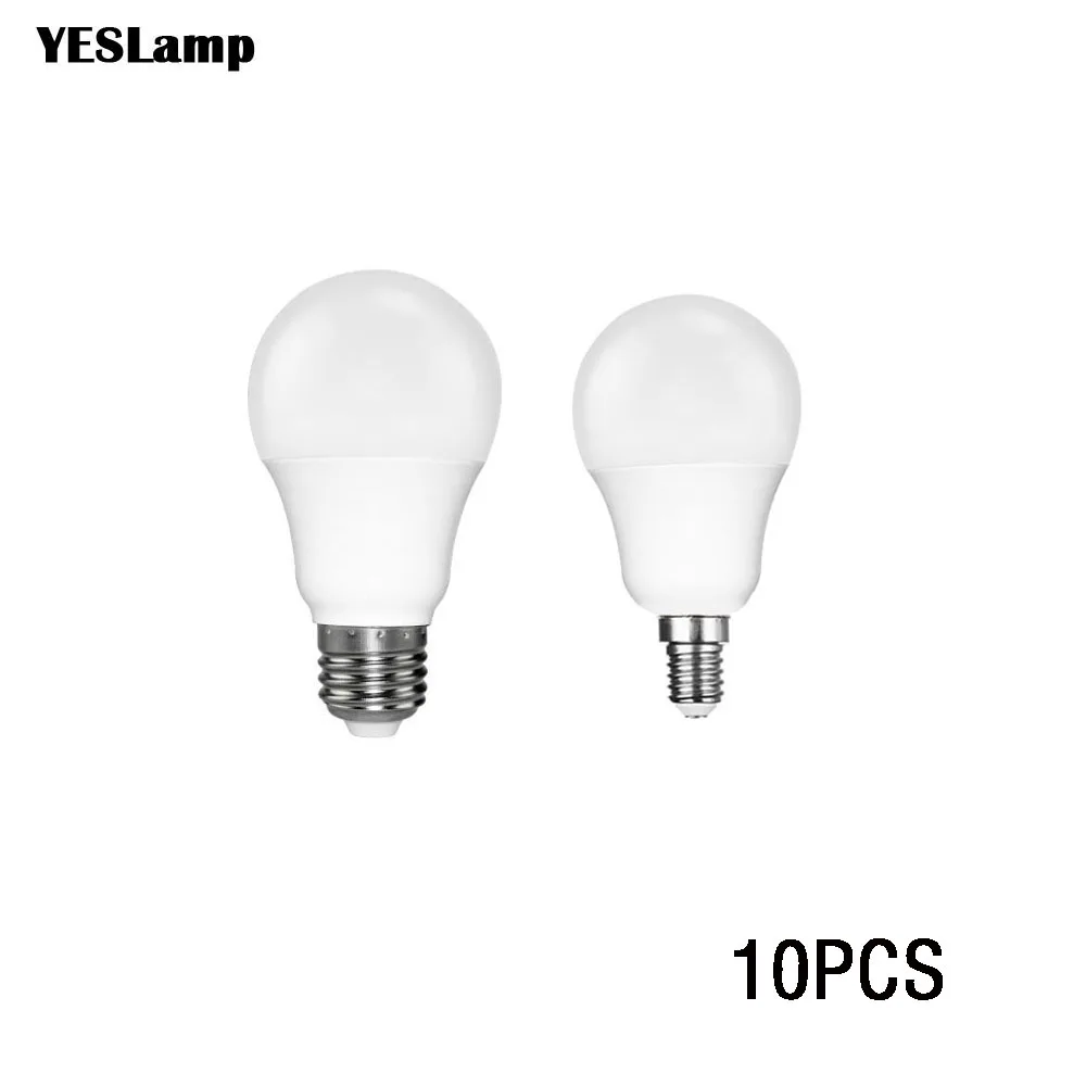 Светодиодная лампа E27 E14 SMD2835 220 В 10 шт./лот | Лампы и освещение