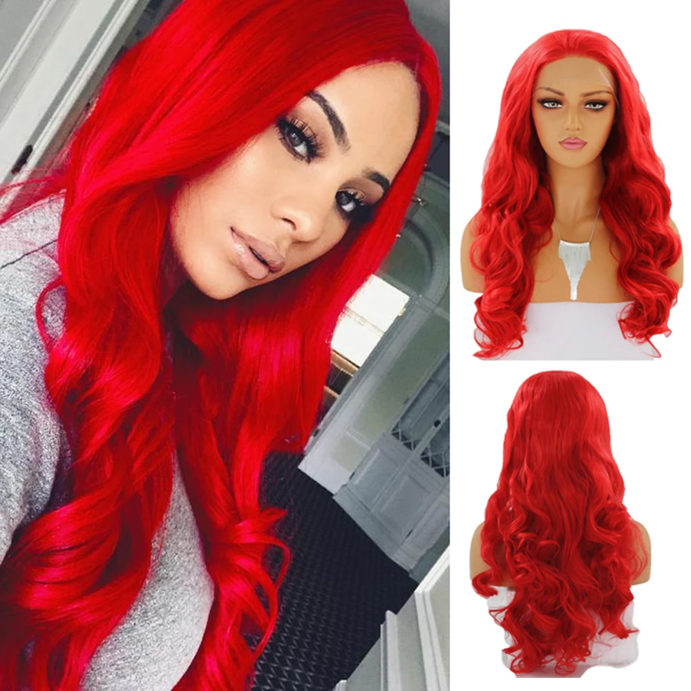 Парик AIMEYA женский из термостойкого волокна пикантный Длинный передний парик с